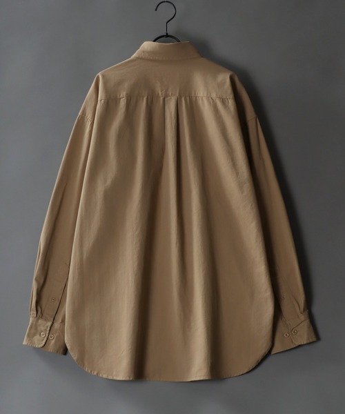 SITRY（シトリー）の「Oversize Drop shoulder BD shirt/オーバーサイズ ドロップショルダー ボタンダウン シャツ（シャツ/ブラウス・メンズ・ブラック系その他/ブルー系その他/グリーン/ベージュ/ネイビー・M/L/LL）」の16枚目の写真