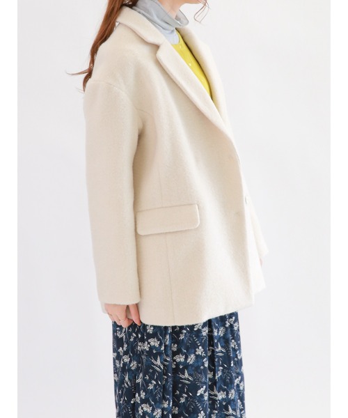 Te chichi（テチチ）の「シャギーテーラードジャケットコート（テーラードジャケット・レディース・ベージュ/ネイビー・ﾌﾘ-）」の5枚目の写真