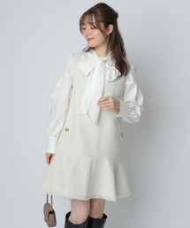 Rirandture フレアヘムジャンスカ ツイード ツィードフレアヘムジャンスカ（ワンピース）｜Rirandture（リ