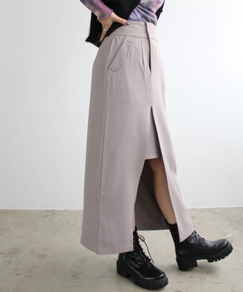 GeeRA（ジーラ）の「ポケット付スリットタイトスカート（スカート・レディース・ブラック/グレー・SMALL/MEDIUM/LARGE）」の8枚目の写真