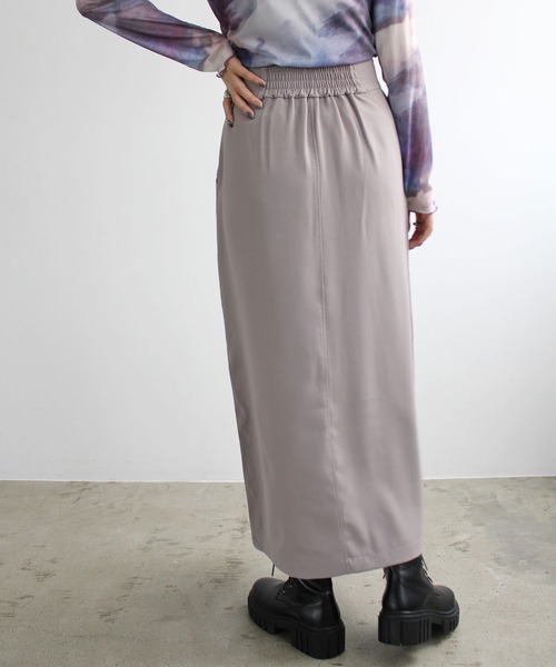 GeeRA（ジーラ）の「ポケット付スリットタイトスカート（スカート・レディース・ブラック/グレー・SMALL/MEDIUM/LARGE）」の9枚目の写真