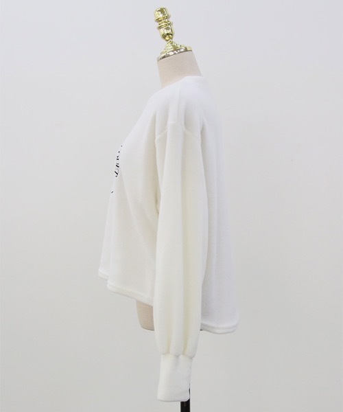NANING9(ナンニング)の「NANING9 フロント刺繍レタリングフリーススウェット(スウェット・レディース・アイボリー・FREE)」の17枚目の写真