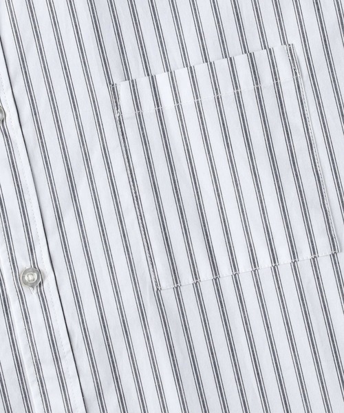 PLUS ONE（プラスワン）の「【PLUS ONE】ブロードストライプシャツ（シャツ/ブラウス・メンズ・ホワイト×ブルー/ネイビー×ホワイト・XL/S/L/M）」の6枚目の写真