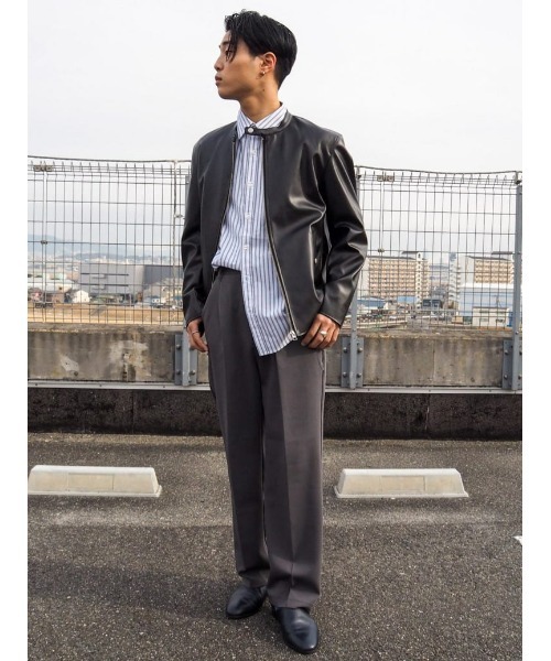 PLUS ONE（プラスワン）の「【PLUS ONE】ブロードストライプシャツ（シャツ/ブラウス・メンズ・ホワイト×ブルー/ネイビー×ホワイト・XL/S/L/M）」の9枚目の写真