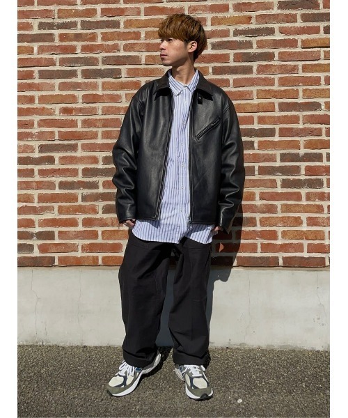 PLUS ONE（プラスワン）の「【PLUS ONE】ブロードストライプシャツ（シャツ/ブラウス・メンズ・ホワイト×ブルー/ネイビー×ホワイト・XL/S/L/M）」の13枚目の写真