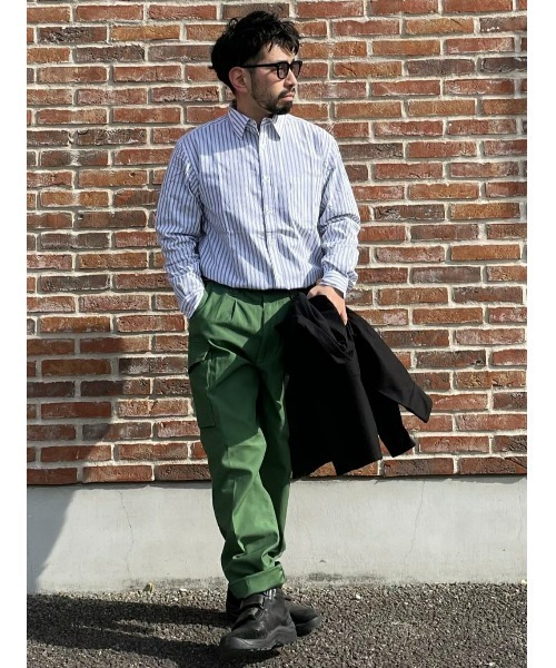 PLUS ONE（プラスワン）の「【PLUS ONE】ブロードストライプシャツ（シャツ/ブラウス・メンズ・ホワイト×ブルー/ネイビー×ホワイト・XL/S/L/M）」の21枚目の写真