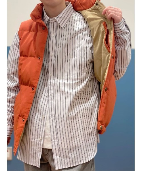 PLUS ONE（プラスワン）の「【PLUS ONE】ブロードストライプシャツ（シャツ/ブラウス・メンズ・ホワイト×ブルー/ネイビー×ホワイト・XL/S/L/M）」の20枚目の写真