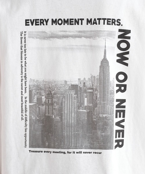 PUAL CE CIN（ピュアルセシン）の「ロゴ刺繍×フォトプリント２WAYカットソー（Tシャツ/カットソー・レディース・オフホワイト/ブルーグレー・FREE）」の21枚目の写真