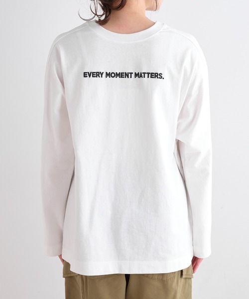 PUAL CE CIN（ピュアルセシン）の「ロゴ刺繍×フォトプリント２WAYカットソー（Tシャツ/カットソー・レディース・オフホワイト/ブルーグレー・FREE）」の12枚目の写真