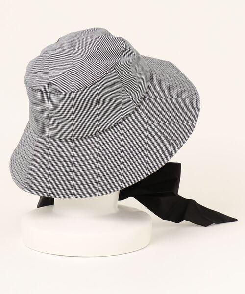 rienda（リエンダ）の「2WAYリボンバケットハット（ハット・レディース・ホワイト/ブラック/マルチ・FREE）」の4枚目の写真