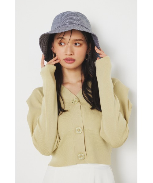 rienda（リエンダ）の「2WAYリボンバケットハット（ハット・レディース・ホワイト/ブラック/マルチ・FREE）」の7枚目の写真