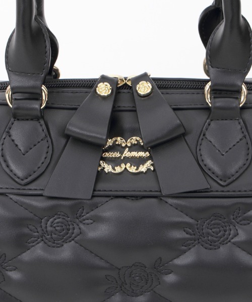 axes femme（アクシーズファム）の「モチーフキルティングボストン（ボストンバッグ・レディース・ブラック/キナリ/ピンク・FREE）」の17枚目の写真