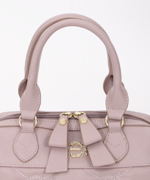 axes femme（アクシーズファム）の「モチーフキルティングボストン（ボストンバッグ・レディース・ブラック/キナリ/ピンク・FREE）」の15枚目の写真