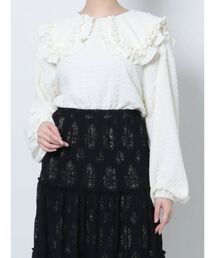 merry jenny | くしゅくしゅフリルカラーtops(Tシャツ/カットソー)