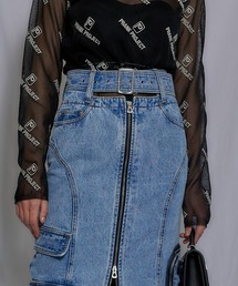 デニムカーゴスカート/Denim Cargo Skirtを使ったショップスタッフの デニムカーゴスカート/Denim Cargo Skirtを使ったショップスタッフの