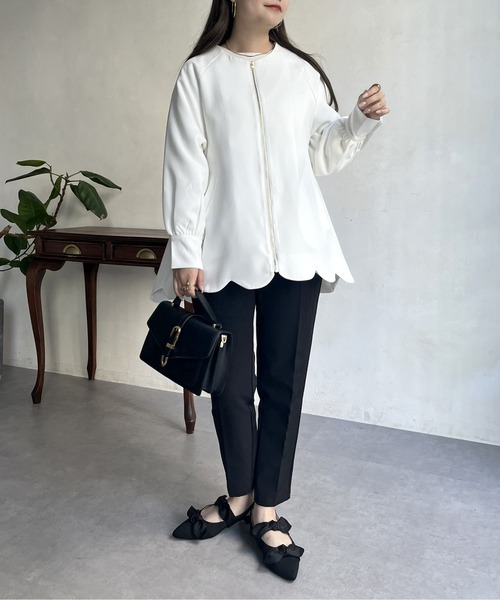 prose verse（プロズヴェール）の「スカラップラグランミドルコート（その他アウター・レディース・ブラック/オフホワイト/ネイビー・ﾌﾘ-）」の17枚目の写真