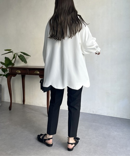 prose verse（プロズヴェール）の「スカラップラグランミドルコート（その他アウター・レディース・ブラック/オフホワイト/ネイビー・ﾌﾘ-）」の19枚目の写真