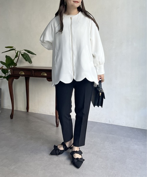 prose verse（プロズヴェール）の「スカラップラグランミドルコート（その他アウター・レディース・ブラック/オフホワイト/ネイビー・ﾌﾘ-）」の21枚目の写真