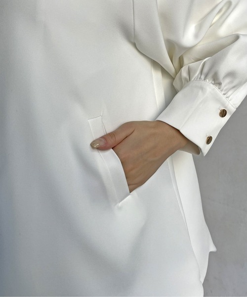 prose verse（プロズヴェール）の「スカラップラグランミドルコート（その他アウター・レディース・ブラック/オフホワイト/ネイビー・ﾌﾘ-）」の22枚目の写真