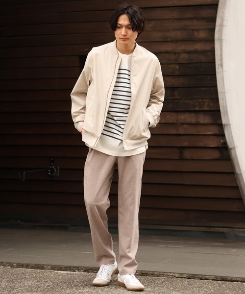 a.v.v（アーヴェヴェ）の「ストレッチリブブルゾン（ブルゾン・メンズ・ベージュ/カーキ・46/48/50）」の5枚目の写真