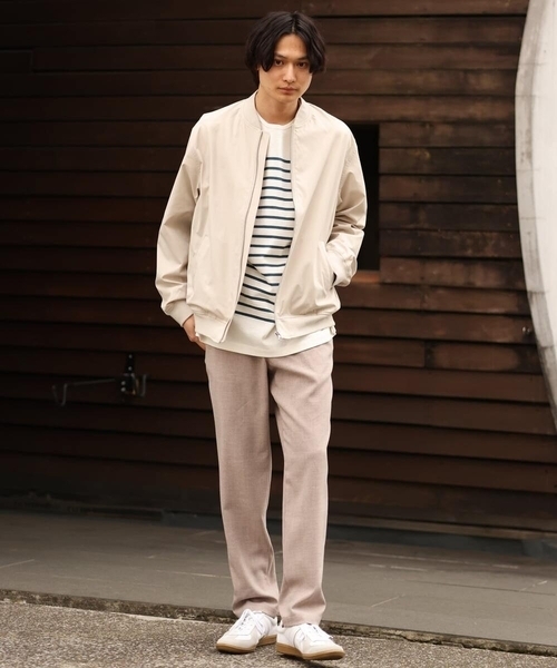 a.v.v（アーヴェヴェ）の「ストレッチリブブルゾン（ブルゾン・メンズ・ベージュ/カーキ・46/48/50）」の3枚目の写真