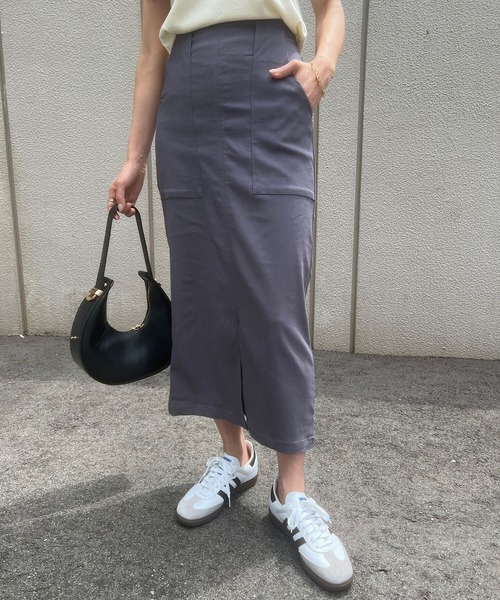 KOBE LETTUCE（コウベレタス）の「[ 選べるサイズ/丈 ] 走れるストレッチタイトスカート（スカート・レディース・ホワイト系/ネイビー系1/ホワイト系1/ブルー系その他2/ブラック/チャコール/ブラウン系/グリーン系/グレー系/ブルー系その他/グリーン/ブラック系/モカ/ネイビー系/オレンジ系1/ライトグリーン系1/オレンジ系/ライトグリーン系/ベージュ系/グレー/ブルー系その他5/グレー系その他/ブルー系その他4/ベージュ/カーキ/ブラウン系1・L/M1/L1/L2/M2/M/2/1）」の9枚目の写真