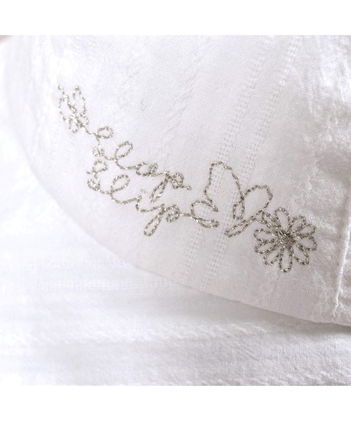 SLAP SLIP BABY（スラップスリップベビー）の「SLAPSLIPBABY/コットン花柄リボン付きハットベビー(44~48cm)（ハット・キッズ・オフホワイト/ピンク・ONESIZE）」の15枚目の写真