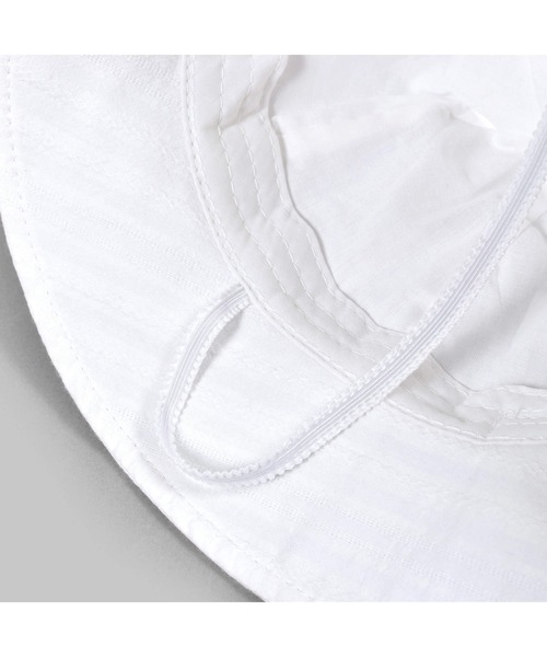 SLAP SLIP BABY（スラップスリップベビー）の「SLAPSLIPBABY/コットン花柄リボン付きハットベビー(44~48cm)（ハット・キッズ・オフホワイト/ピンク・ONESIZE）」の10枚目の写真