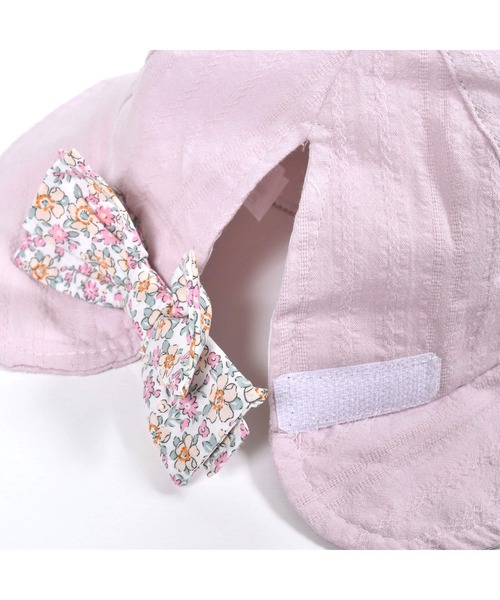 SLAP SLIP BABY（スラップスリップベビー）の「SLAPSLIPBABY/コットン花柄リボン付きハットベビー(44~48cm)（ハット・キッズ・オフホワイト/ピンク・ONESIZE）」の14枚目の写真