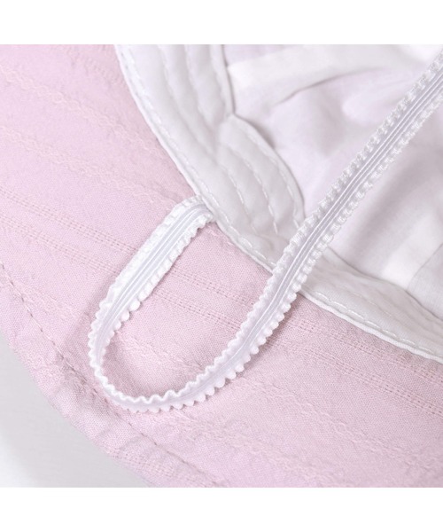 SLAP SLIP BABY（スラップスリップベビー）の「SLAPSLIPBABY/コットン花柄リボン付きハットベビー(44~48cm)（ハット・キッズ・オフホワイト/ピンク・ONESIZE）」の4枚目の写真