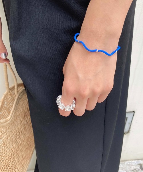 Casselini（キャセリーニ）の「Casselini(キャセリーニ)ハートビジューリング（リング・レディース・ブラック/グリーン/クリア・FREE）」の13枚目の写真