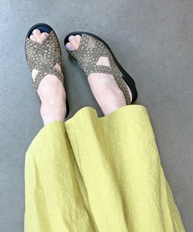 《SNEEKE》メッシュクロスストラップウェッジサンダル