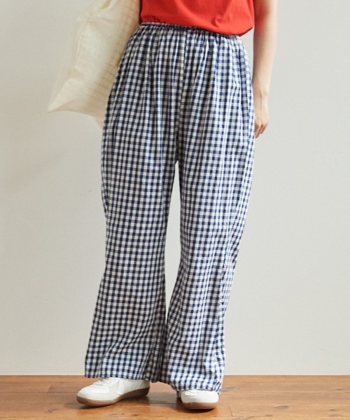 bulle de savon（ビュルデサボン）の「gingham turipパンツ（その他