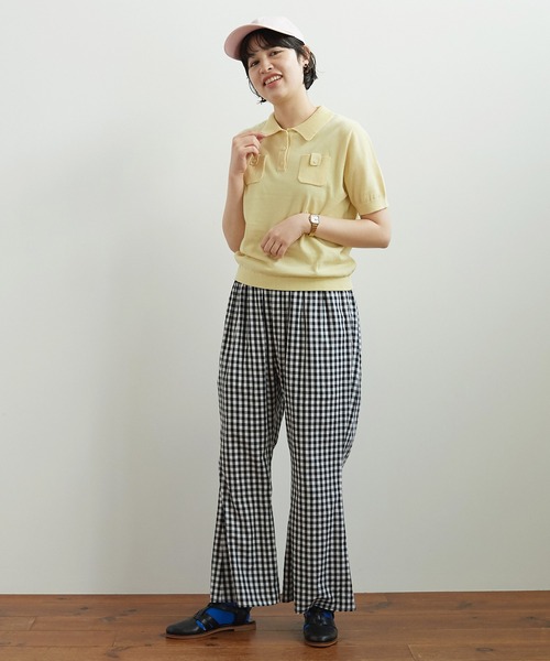 bulle de savon（ビュルデサボン）の「gingham turipパンツ（その他