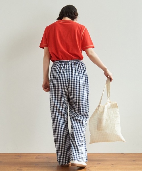 bulle de savon（ビュルデサボン）の「gingham turipパンツ（その他