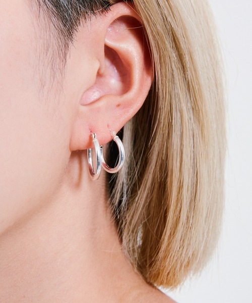 And A（アンドエー）の「And A アンドエー / hoop pierce フープピアス 両耳用 （シルバー925）（ピアス（両耳用）・メンズ・シルバー・15 /18/12）」の15枚目の写真