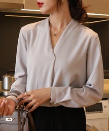 Coo+i（クーイ）の「胸元タックシャツブラウス（シャツ/ブラウス）」