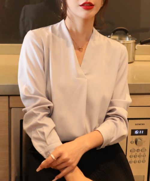 セール】胸元タックシャツブラウス（シャツ/ブラウス）｜Coo+i（クーイ