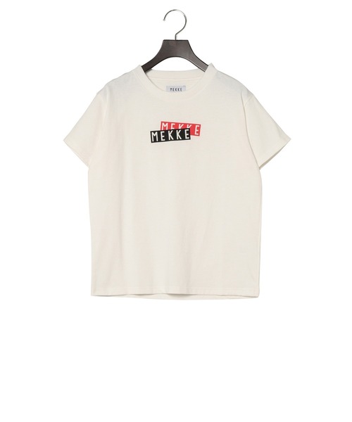 Yucca(ユッカ)の「MEKKEボックスロゴTシャツ(MEKKE 低身長向け)(Tシャツ/カットソー・レディース・杢グレー/ブラック/ホワイト・FREE)」の12枚目の写真