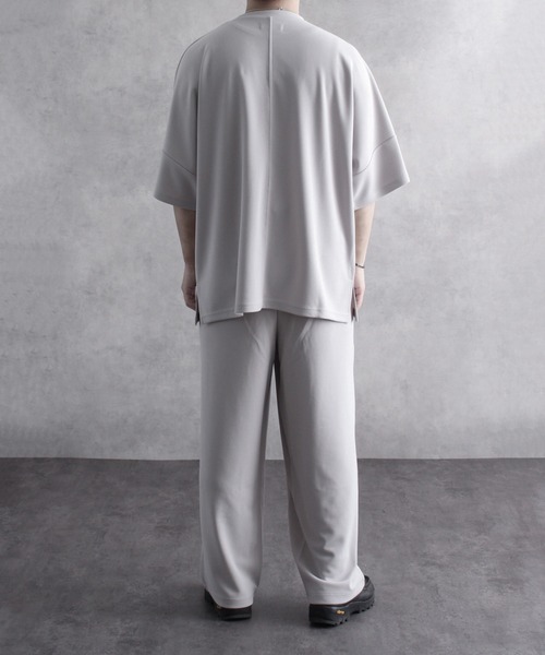 welise(ウェライズ)の「【welise/ウェライズ】welise×itsuki プライムジョーゼット 2タックリラックスワイドスラックス(スラックス・メンズ・ネイビー/ブラック/オフホワイト・S/M/L)」の14枚目の写真