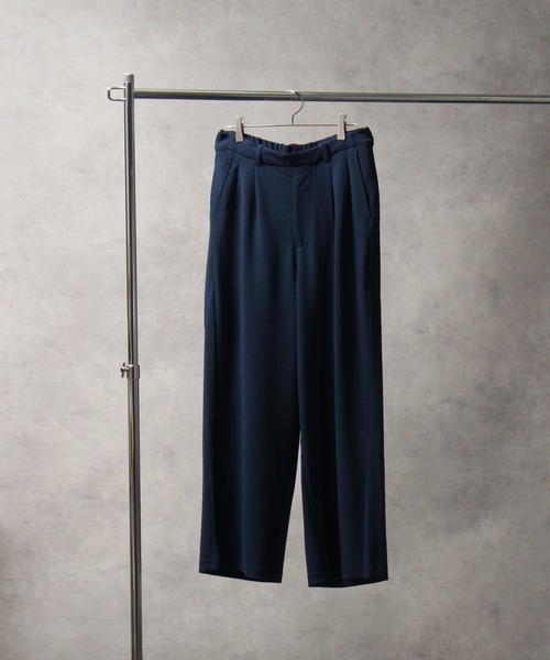 welise(ウェライズ)の「【welise/ウェライズ】welise×itsuki プライムジョーゼット 2タックリラックスワイドスラックス(スラックス・メンズ・ネイビー/ブラック/オフホワイト・S/M/L)」の6枚目の写真