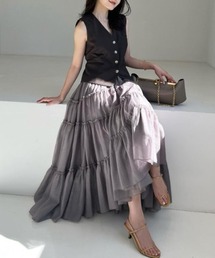 anuans | ボリュームティアードオーガンジースカート(スカート)