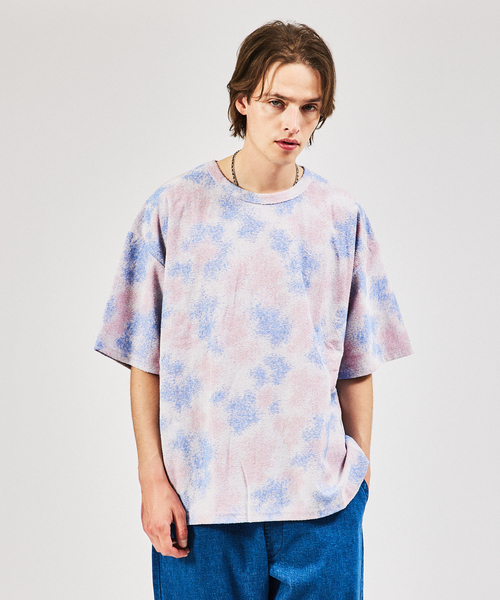 パイルジャガード /タイダイ/ルーズシルエット半袖Tシャツ/ユニセックス（Tシャツ/カットソー）｜Revo.（レボ）