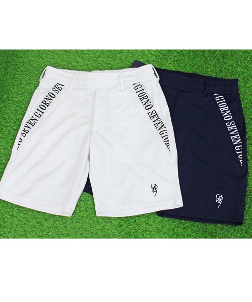 GIORNO SEVEN（ジョルノセブン）の「吸汗速乾ドライメッシュ リブロゴ ゴルフ 上下セットアップ モックネック ハーフパンツ ゴルフウェア メンズ（ゴルフグッズ・メンズ・ホワイト/ネイビー・L/XL/3XL/M/XXL）」の10枚目の写真