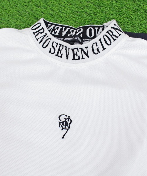 GIORNO SEVEN（ジョルノセブン）の「吸汗速乾ドライメッシュ リブロゴ ゴルフ 上下セットアップ モックネック ハーフパンツ ゴルフウェア メンズ（ゴルフグッズ・メンズ・ホワイト/ネイビー・L/XL/3XL/M/XXL）」の11枚目の写真