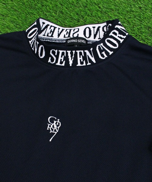 GIORNO SEVEN（ジョルノセブン）の「吸汗速乾ドライメッシュ リブロゴ ゴルフ 上下セットアップ モックネック ハーフパンツ ゴルフウェア メンズ（ゴルフグッズ・メンズ・ホワイト/ネイビー・L/XL/3XL/M/XXL）」の12枚目の写真