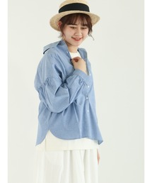 Samansa Mos2 | 柄アソート大きめ襟シャツ(シャツ/ブラウス)