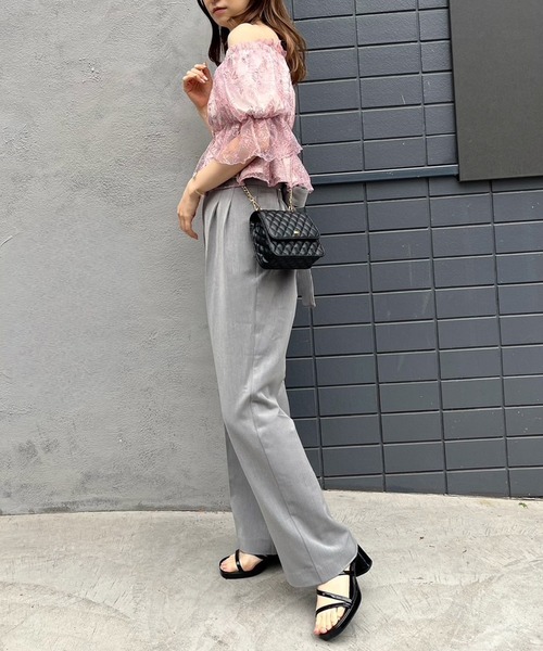 one after another NICE CLAUP（ワンアフターアナザーナイスクラップ）の「2way/3Dアソートオフショルブラウス（シャツ/ブラウス・レディース・ホワイト/ピンク/ネイビー・FREE）」の18枚目の写真