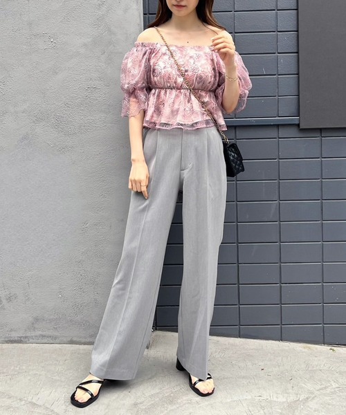 one after another NICE CLAUP（ワンアフターアナザーナイスクラップ）の「2way/3Dアソートオフショルブラウス（シャツ/ブラウス・レディース・ホワイト/ピンク/ネイビー・FREE）」の19枚目の写真