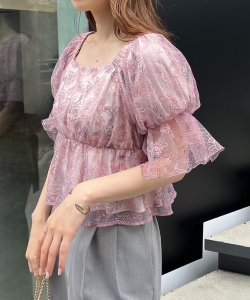 one after another NICE CLAUP（ワンアフターアナザーナイスクラップ）の「2way/3Dアソートオフショルブラウス（シャツ/ブラウス・レディース・ホワイト/ピンク/ネイビー・FREE）」の21枚目の写真